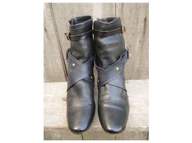 Stivaletti Chloé in pelle neri 39,5 Nero - vista 5