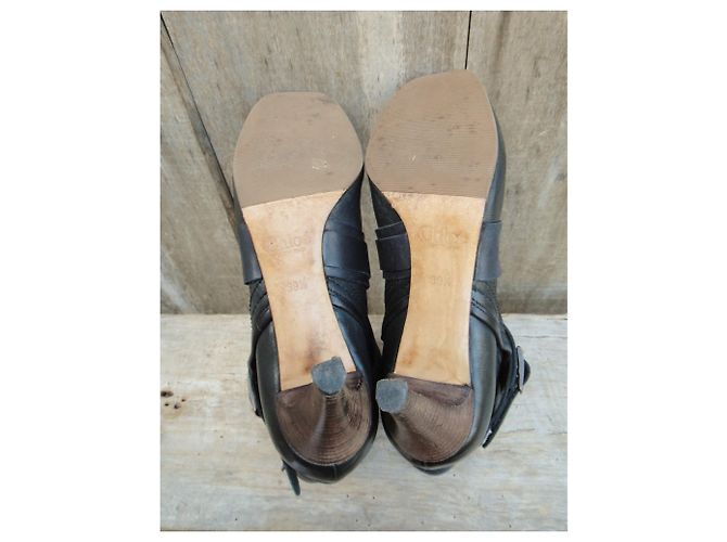 Stivaletti Chloé in pelle neri 39,5 Nero - vista 7
