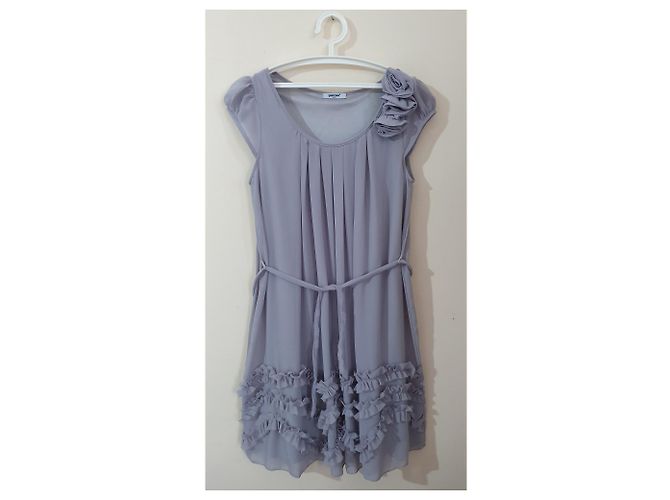 Vestido de seda gris Suncoo - vista 4