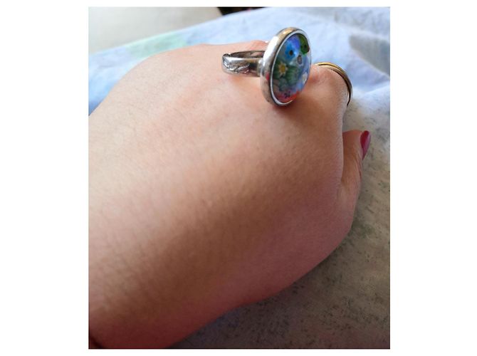 Bellissimo anello Longchamp in argento e murano - vista 2