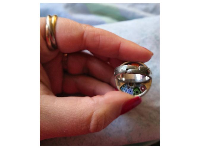 Bellissimo anello Longchamp in argento e murano - vista 5