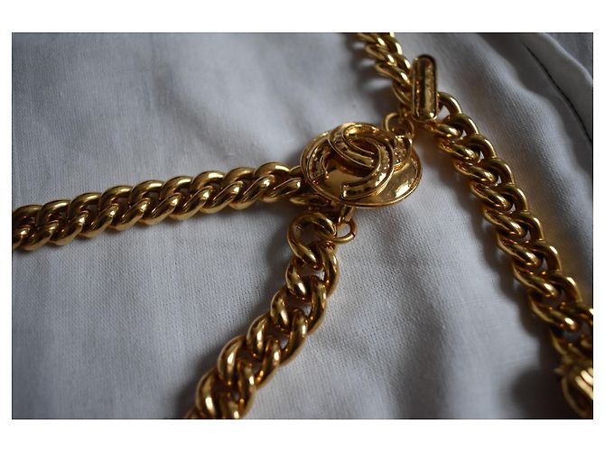 Vintage Chanel Goldton Medaillongürtel Golden - Ansicht 10