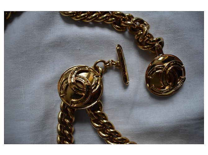 Vintage Chanel Goldton Medaillongürtel Golden - Ansicht 3