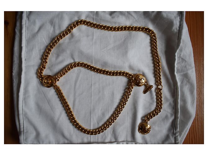 Vintage Chanel Goldton Medaillongürtel Golden - Ansicht 6