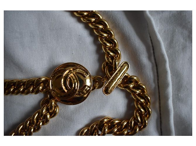 Vintage Chanel Goldton Medaillongürtel Golden - Ansicht 7