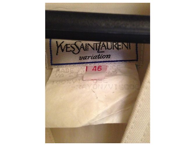 Yves Saint Laurent Kleid in Eggshell Viscose Aus weiß - Ansicht 8
