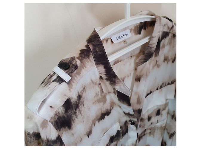 Calvin Klein Hemd mit abstraktem Muster Polyester Mehrfarben - Ansicht 3