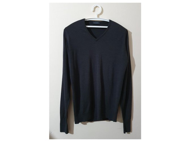 John Smedley Wollpullover Dunkelgrau Anthrazitgrau - Ansicht 3