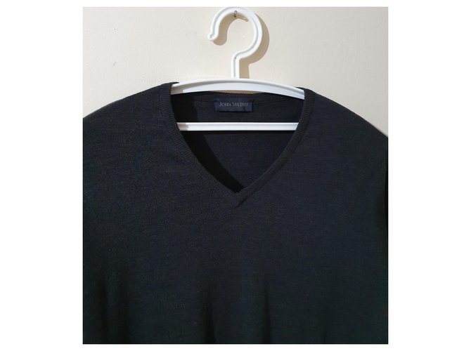 John Smedley Wollpullover Dunkelgrau Anthrazitgrau - Ansicht 4