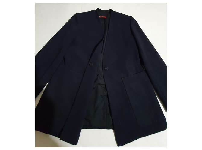 Blazer blu Max Mara Studio Blu navy - vista 3