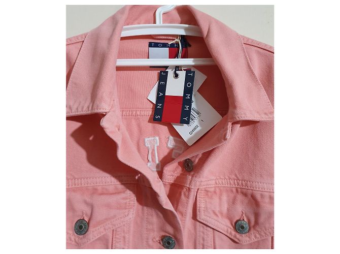 Chaqueta Tommy Hilfiger Tommy Jeans rosa de algodón - vista 3
