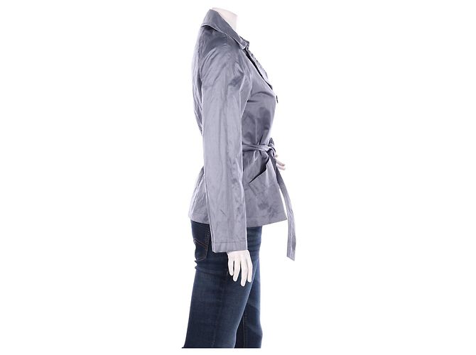 Gabardina corta DKNY gris - vista 4