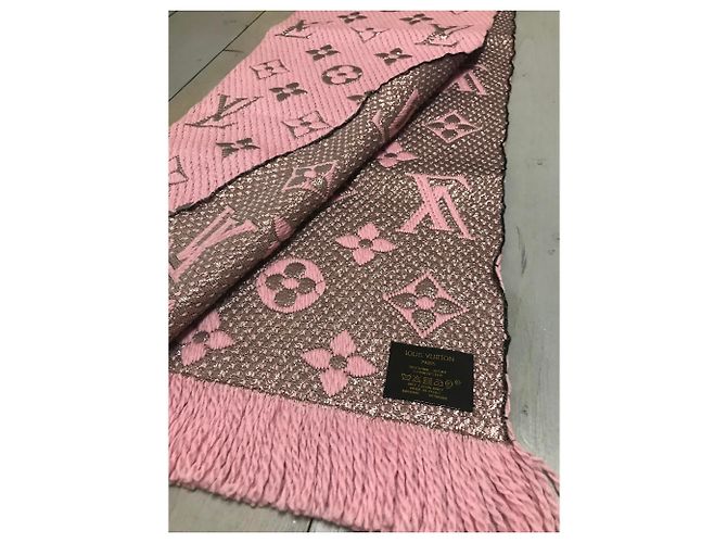 Sciarpa Louis Vuitton Logomania rosa - vista 2