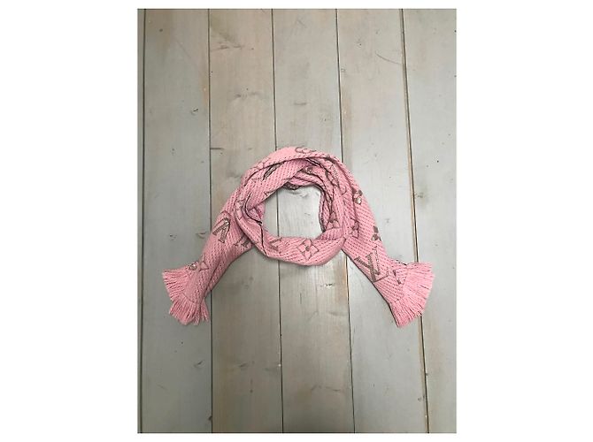Sciarpa Louis Vuitton Logomania rosa - vista 3
