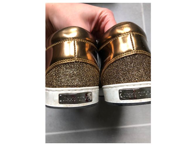 Sneakers Jimmy Choo Miami oro bronzo in pelle D'oro - vista 4