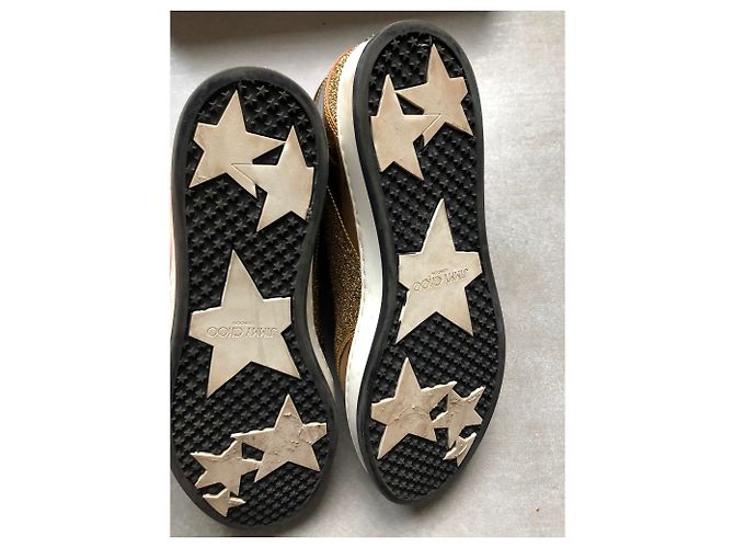 Sneakers Jimmy Choo Miami oro bronzo in pelle D'oro - vista 5