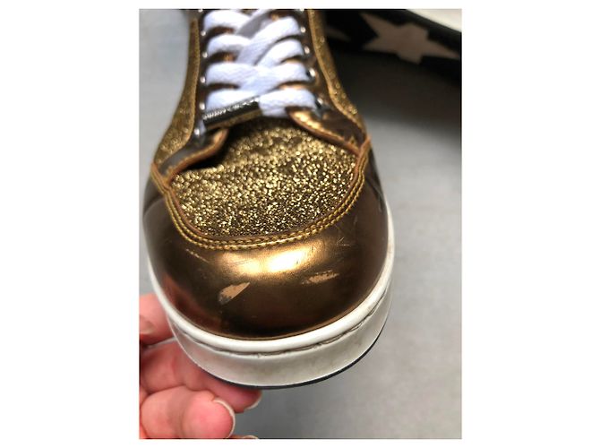 Sneakers Jimmy Choo Miami oro bronzo in pelle D'oro - vista 6