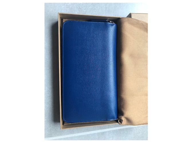 Cartera Burberry de piel azul - vista 3