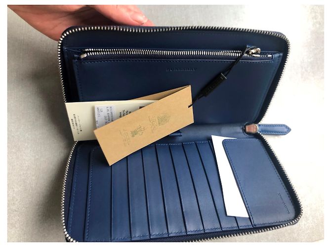 Cartera Burberry de piel azul - vista 4