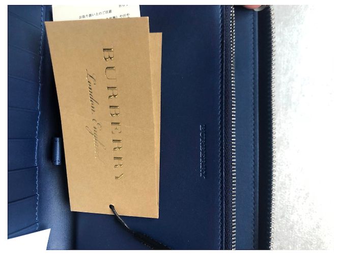 Cartera Burberry de piel azul - vista 6