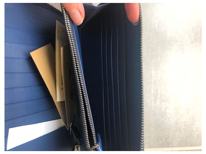 Cartera Burberry de piel azul - vista 7
