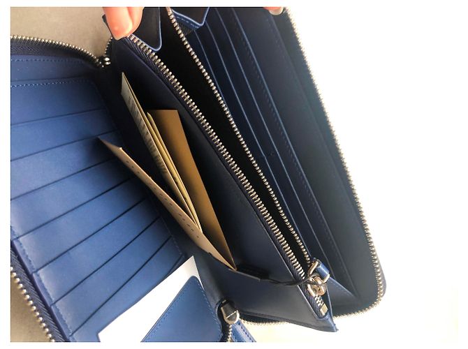 Cartera Burberry de piel azul - vista 8
