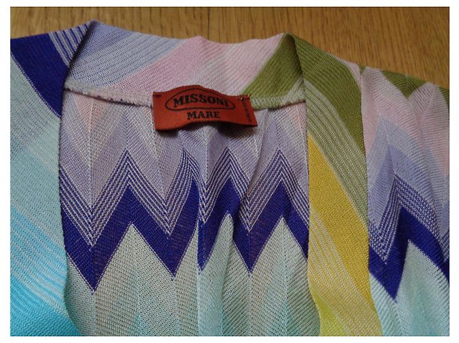 Caftano Missoni Mare Sunset a zigzag multicolore - vista 5