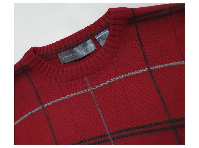 Oscar de la Renta Roter Baumwollpullover - Ansicht 2
