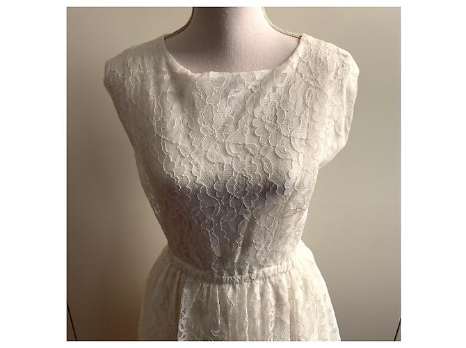 Autre Marque D.vestido de encaje blanco dikate - vista 8