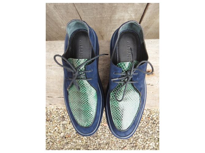 derby a zeppa Jil Sander p 36 1/2 Condizioni come nuove Blu - vista 7