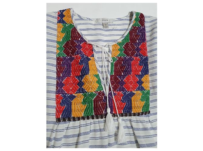 Blusa túnica oversize de algodón J.Crew Blanco Multicolor - vista 2