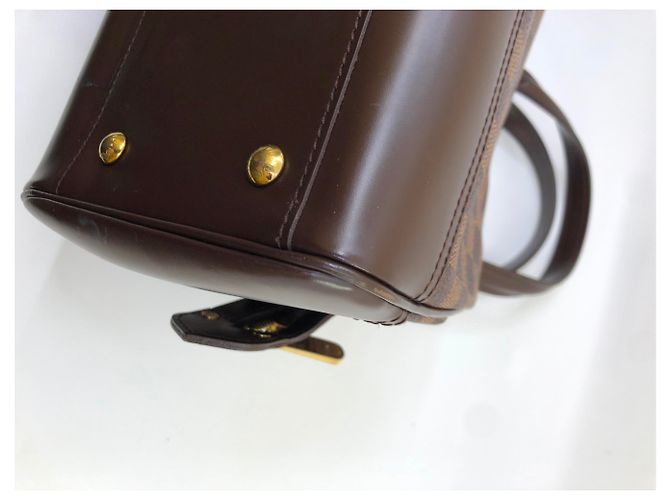 Borsa Louis Vuitton Knightsbridge in tela e pelle marrone - vista 10