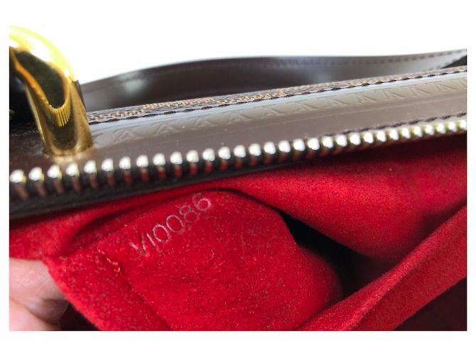 Borsa Louis Vuitton Knightsbridge in tela e pelle marrone - vista 17