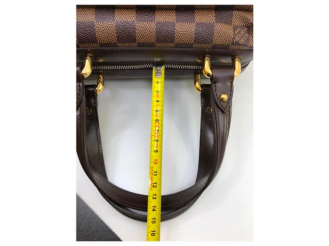Borsa Louis Vuitton Knightsbridge in tela e pelle marrone - vista 24