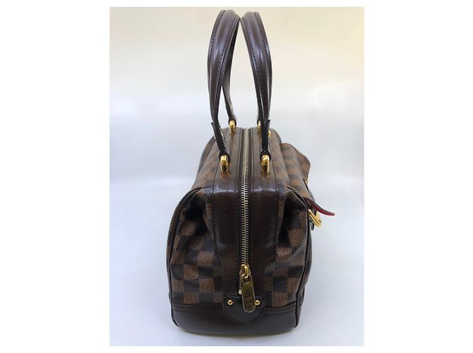 Borsa Louis Vuitton Knightsbridge in tela e pelle marrone - vista 4
