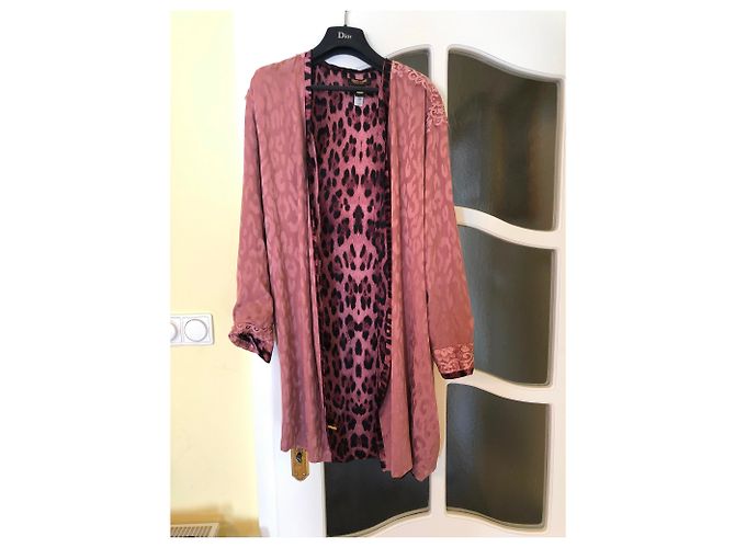 Bata de pijama Roberto Cavalli de seda con estampado de leopardo Multicolor - vista 2