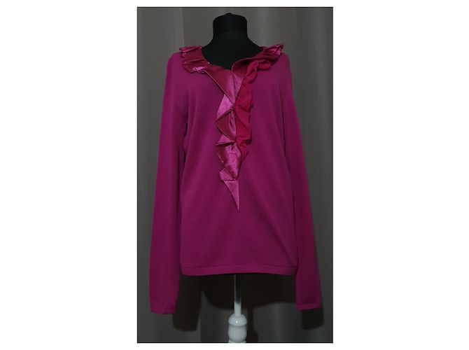 Elie Tahari Baumwollpullover Lila Größe M - Ansicht 2