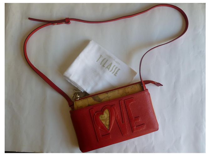 Autre Marque Borsa a mano in vera pelle Rosso - vista 2