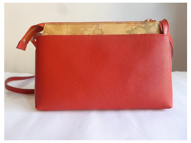 Autre Marque Borsa a mano in vera pelle Rosso - vista 5