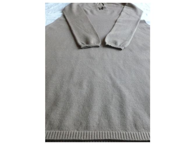 Twin Set abito midi in pura seta e viscosa Taupe - vista 14