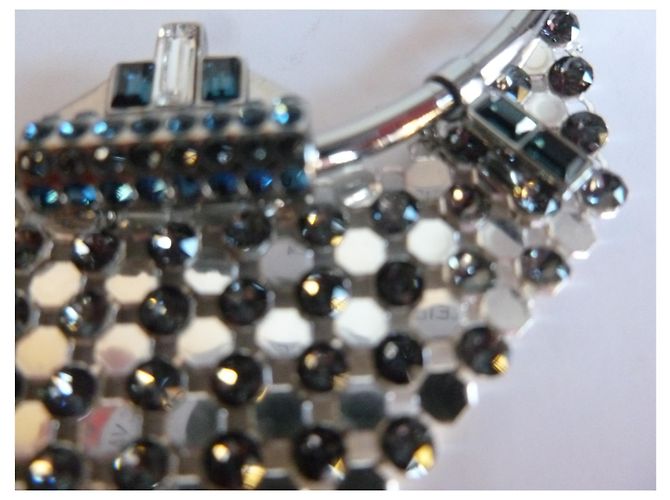Swarovski Orecchini a cerchio impreziositi da cristalli Metallico - vista 10