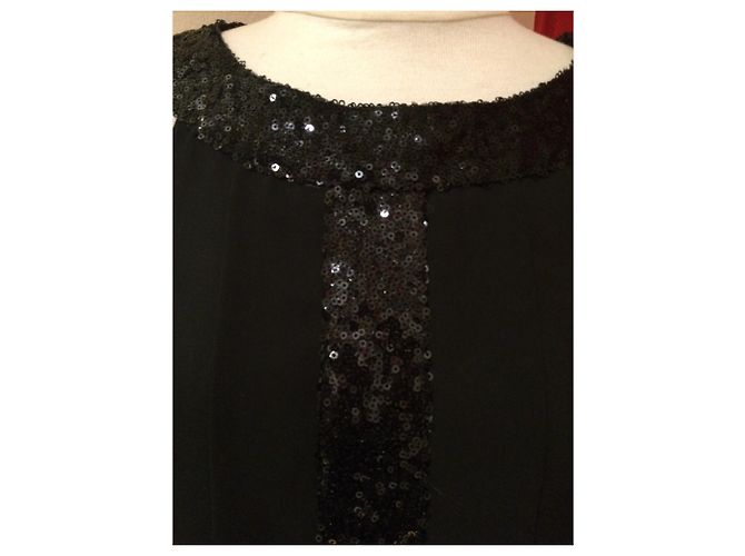 Edward Achour Sequined Shirt Black Eggshell Polyester 36 - view 2