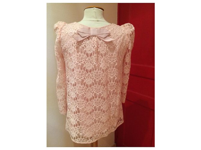 Camicia Claudie Pierlot in Guipure Rosa - vista 5