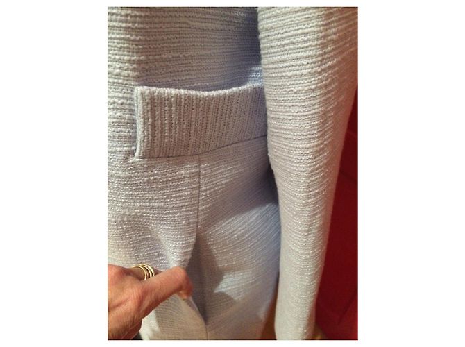 Gabardina Tara Jarmon Azul Claro Algodón Talla 38 - vista 2