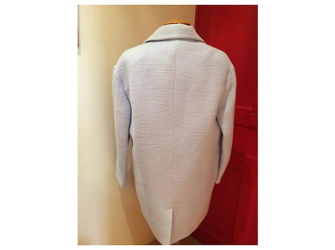 Gabardina Tara Jarmon Azul Claro Algodón Talla 38 - vista 3