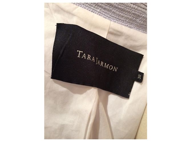 Gabardina Tara Jarmon Azul Claro Algodón Talla 38 - vista 5