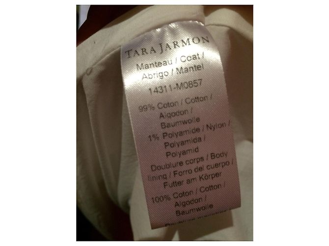 Gabardina Tara Jarmon Azul Claro Algodón Talla 38 - vista 7