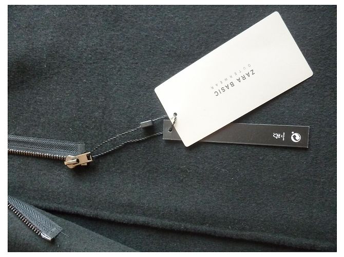 Zara Wool Blend Oversized Coat Black M - view 2