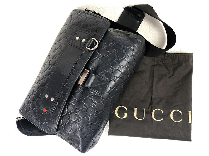 Gucci Signature - bolsa de couro Preto - vista 5