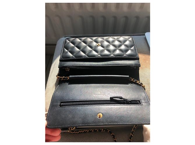Wallet On Chain Portafogli Chanel Boys su borsa a catena Nero - vista 8